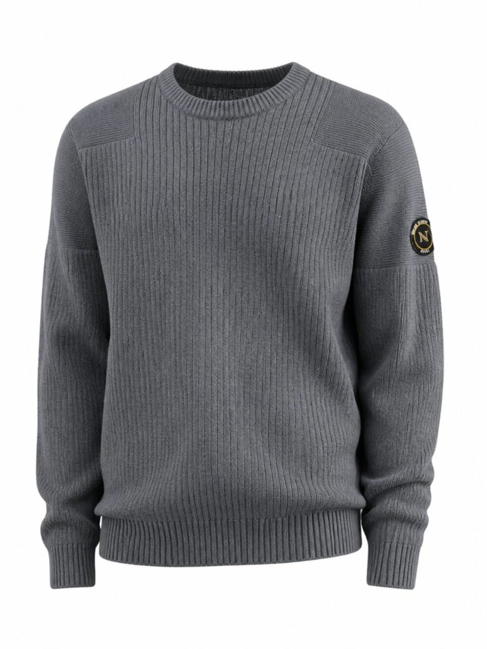 NIX Sweater mens gray 105 Medium ribbed crew neck pullover top